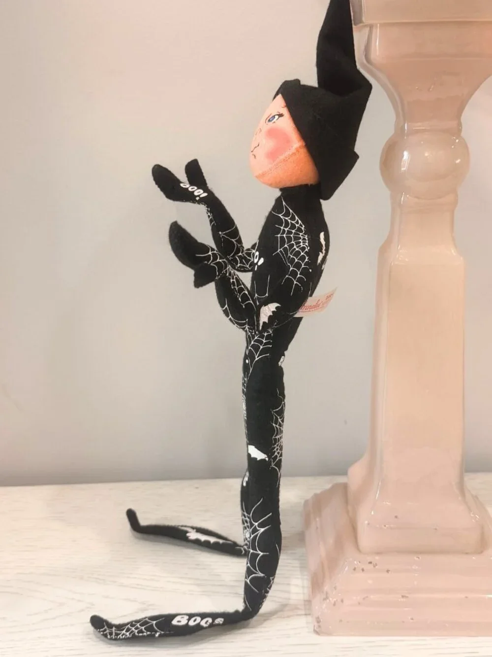 Annalee Vintage 2004 Halloween Spiderweb Boo Elf 16